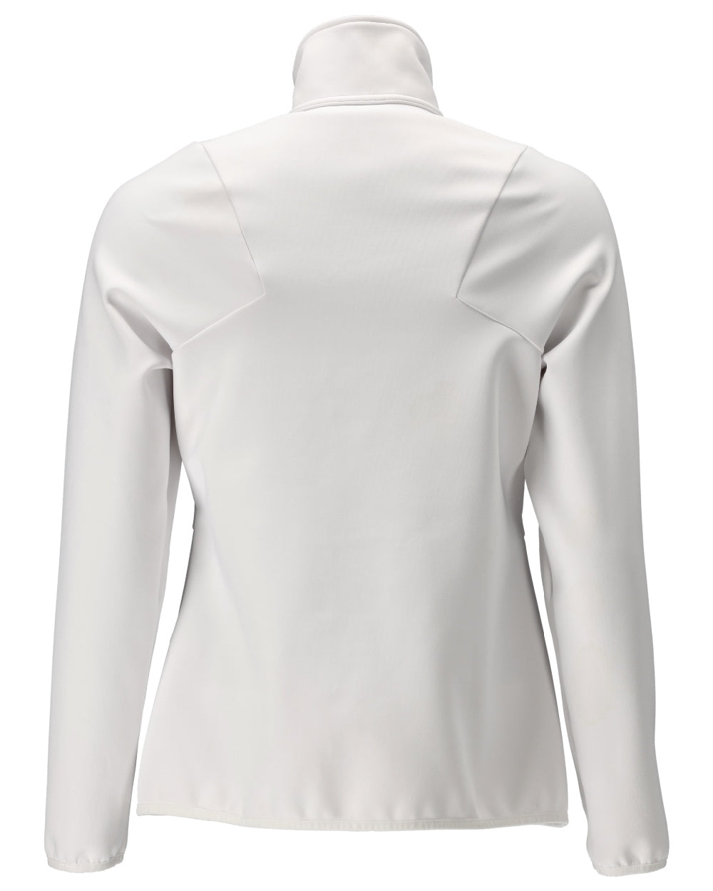 White Coloured Mascot Workwear Womens Customized Fleece Jumper With Zipper on white background 