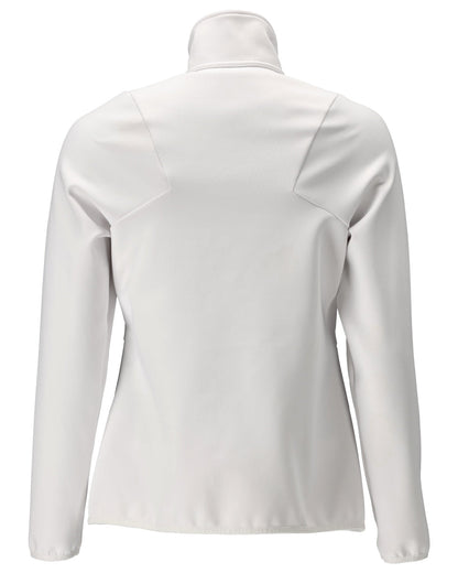 White Coloured Mascot Workwear Womens Customized Fleece Jumper With Zipper on white background 
