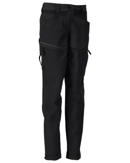 Black Coloured Mascot Workwear Womens Customized Functional Trousers on white background 