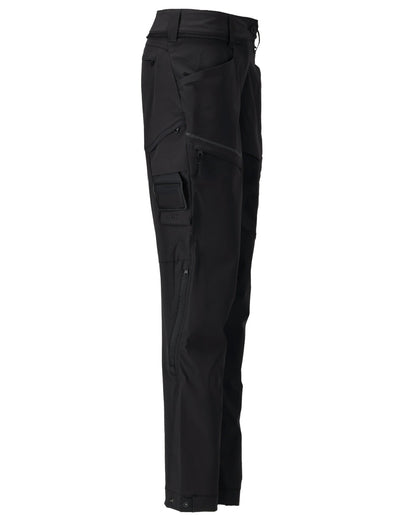 Black Coloured Mascot Workwear Womens Customized Functional Trousers on white background 