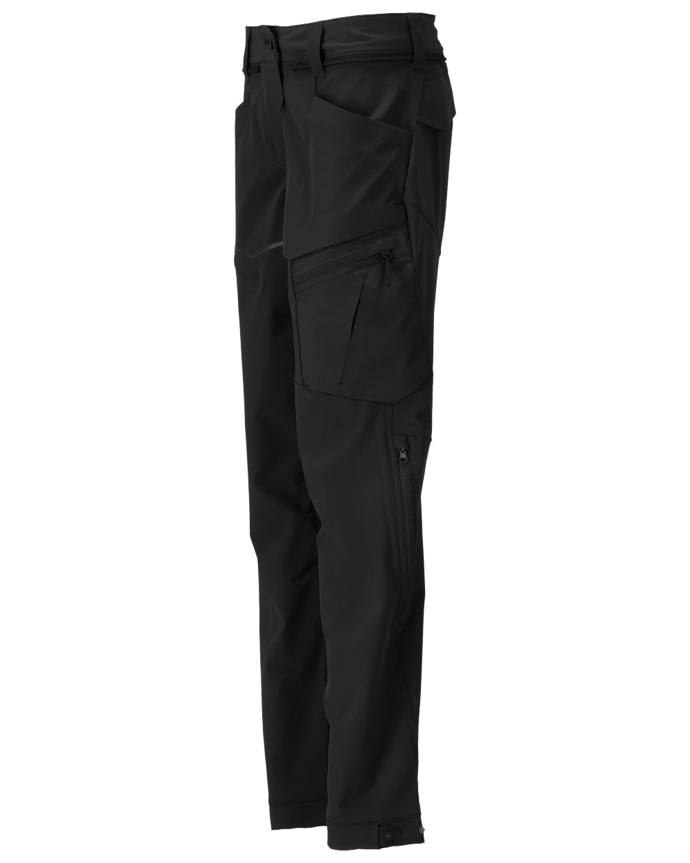 Black Coloured Mascot Workwear Womens Customized Functional Trousers on white background 