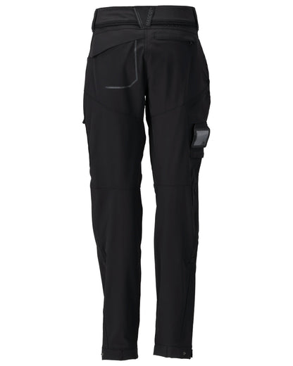 Black Coloured Mascot Workwear Womens Customized Functional Trousers on white background 