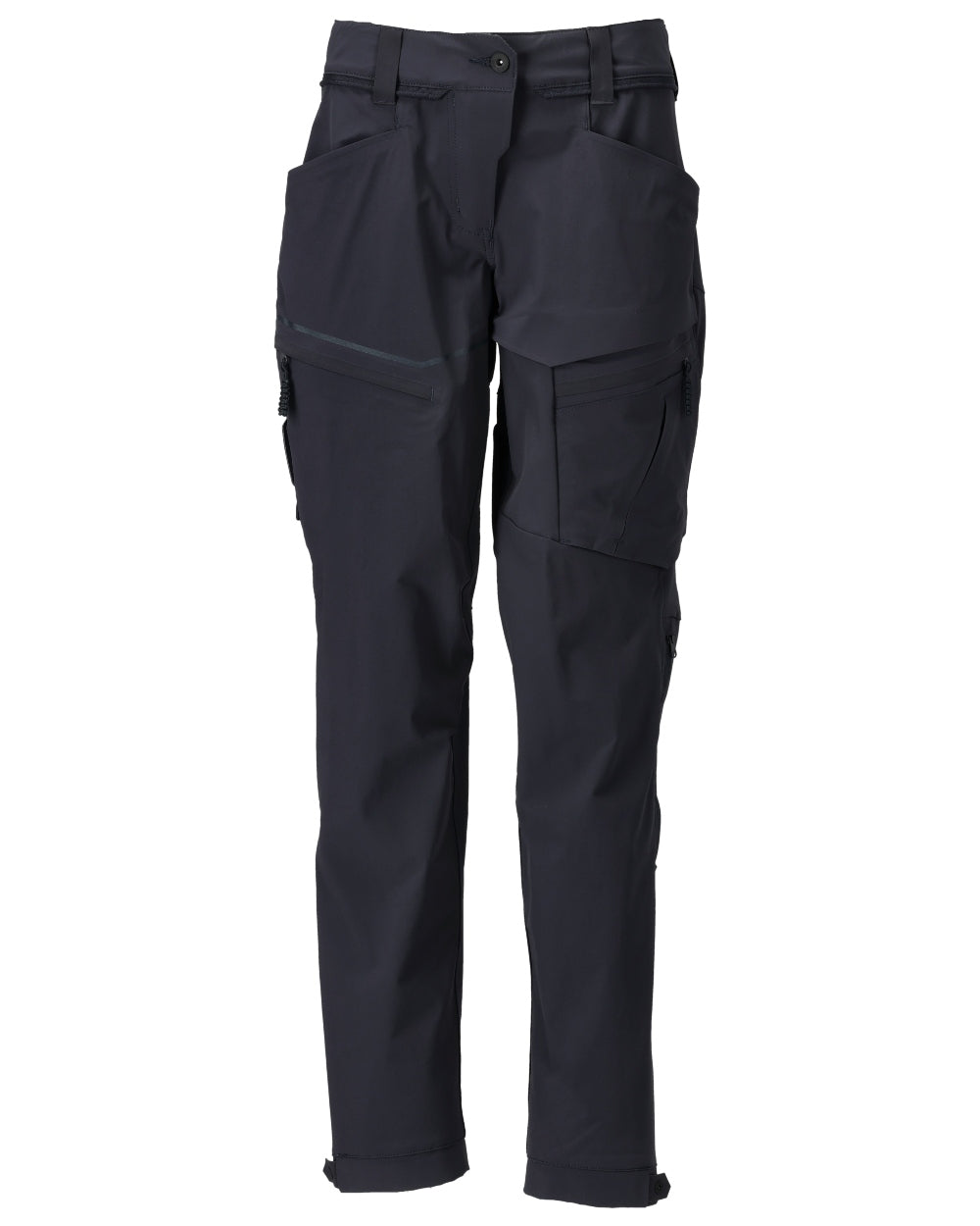 Dark Navy Coloured Mascot Workwear Womens Customized Functional Trousers on white background 