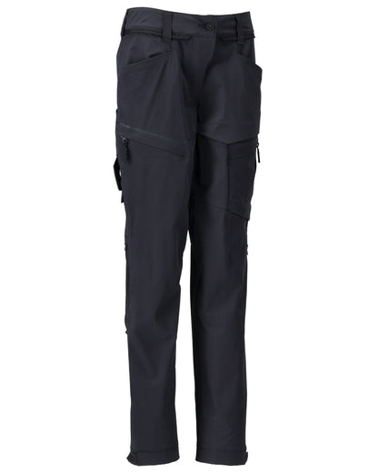 Dark Navy Coloured Mascot Workwear Womens Customized Functional Trousers on white background 