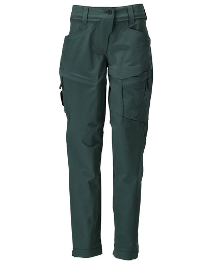 Forest Green Coloured Mascot Workwear Womens Customized Functional Trousers on white background 