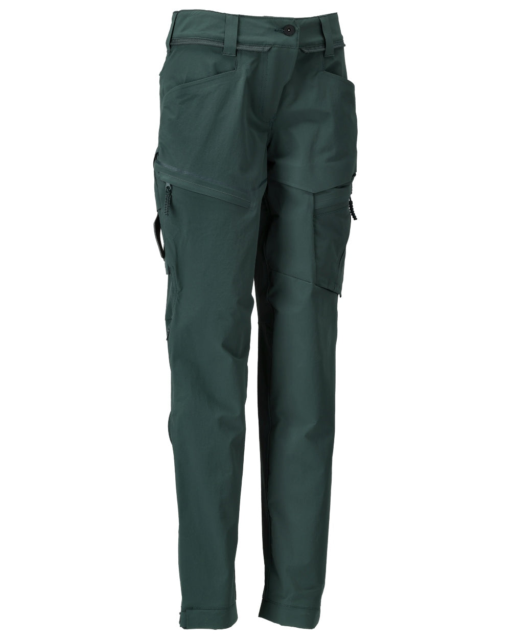 Forest Green Coloured Mascot Workwear Womens Customized Functional Trousers on white background 