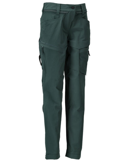 Forest Green Coloured Mascot Workwear Womens Customized Functional Trousers on white background 