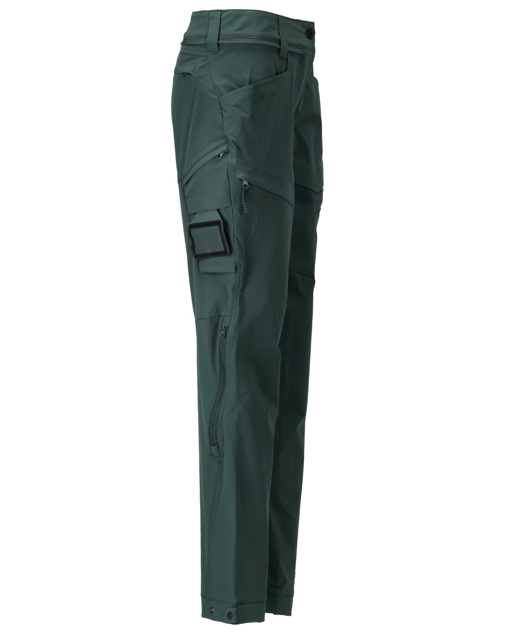 Forest Green Coloured Mascot Workwear Womens Customized Functional Trousers on white background 