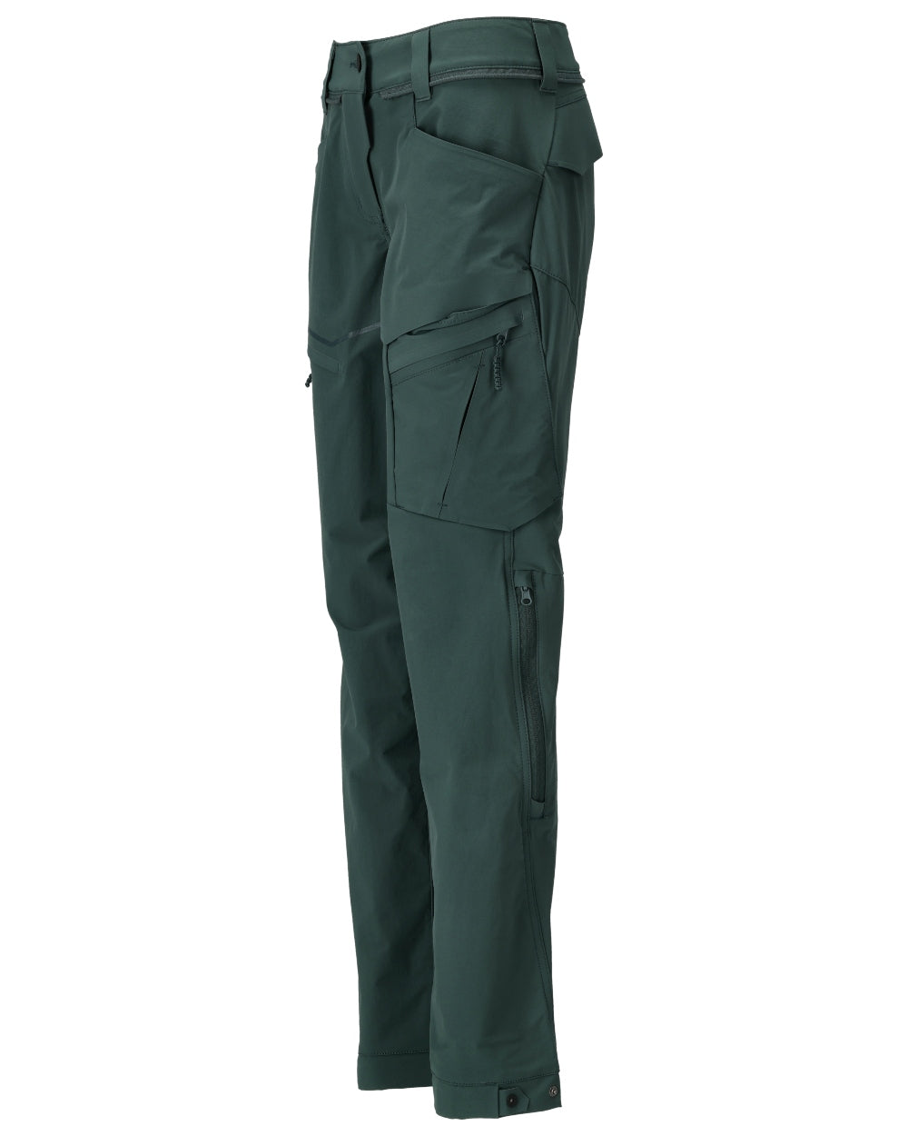 Forest Green Coloured Mascot Workwear Womens Customized Functional Trousers on white background 