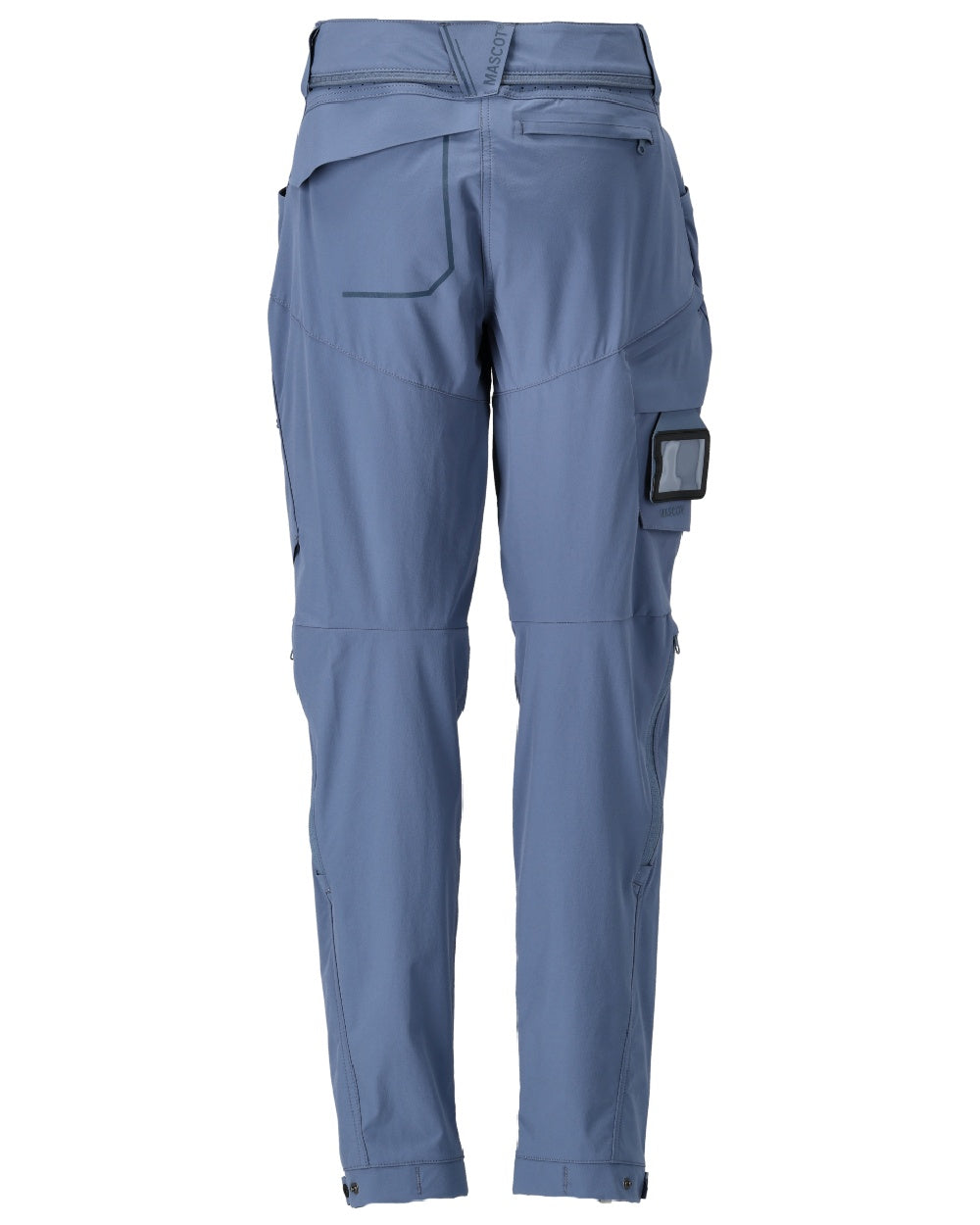 Stone Blue Coloured Mascot Workwear Womens Customized Functional Trousers on white background 