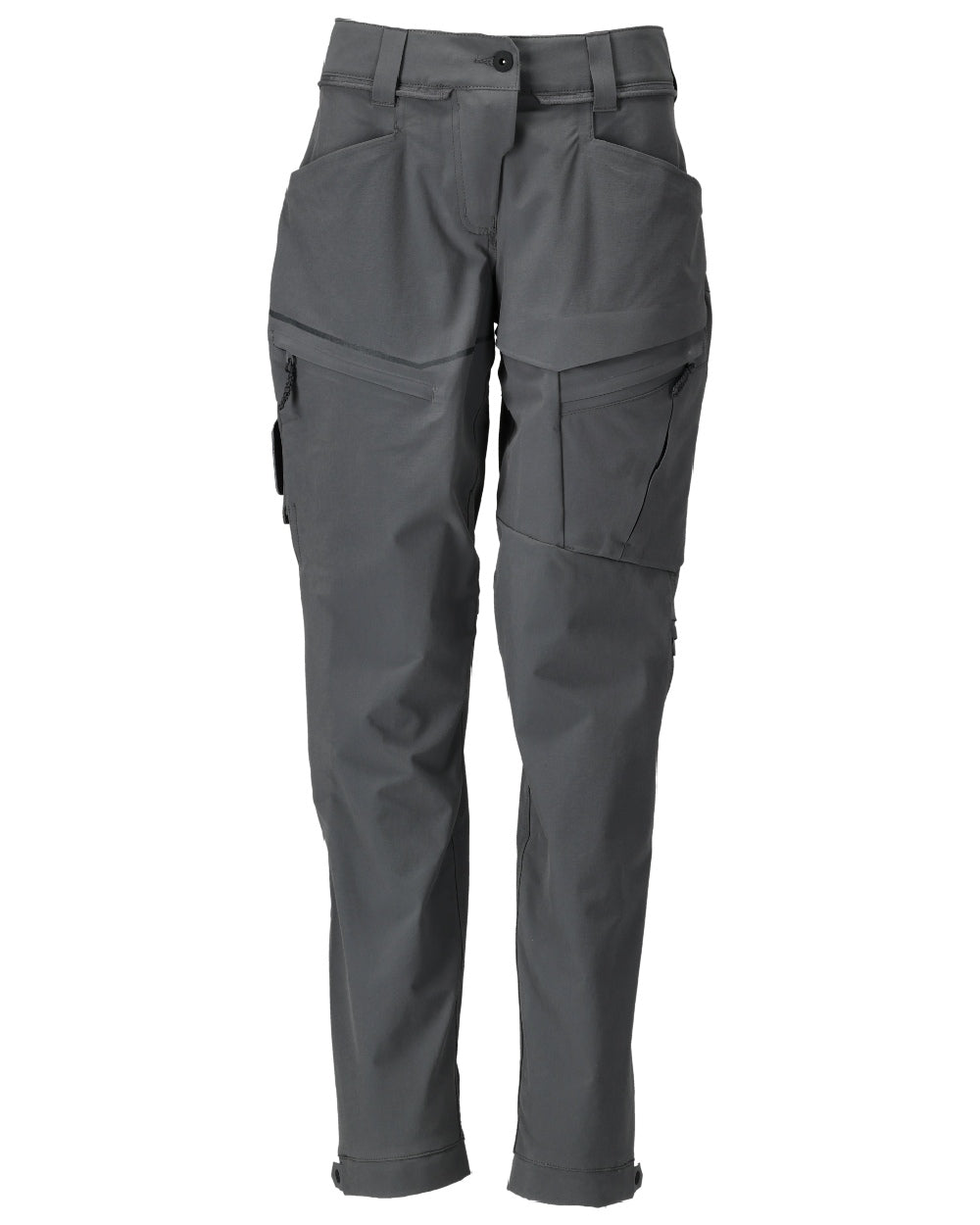 Stone Grey Coloured Mascot Workwear Womens Customized Functional Trousers on white background 