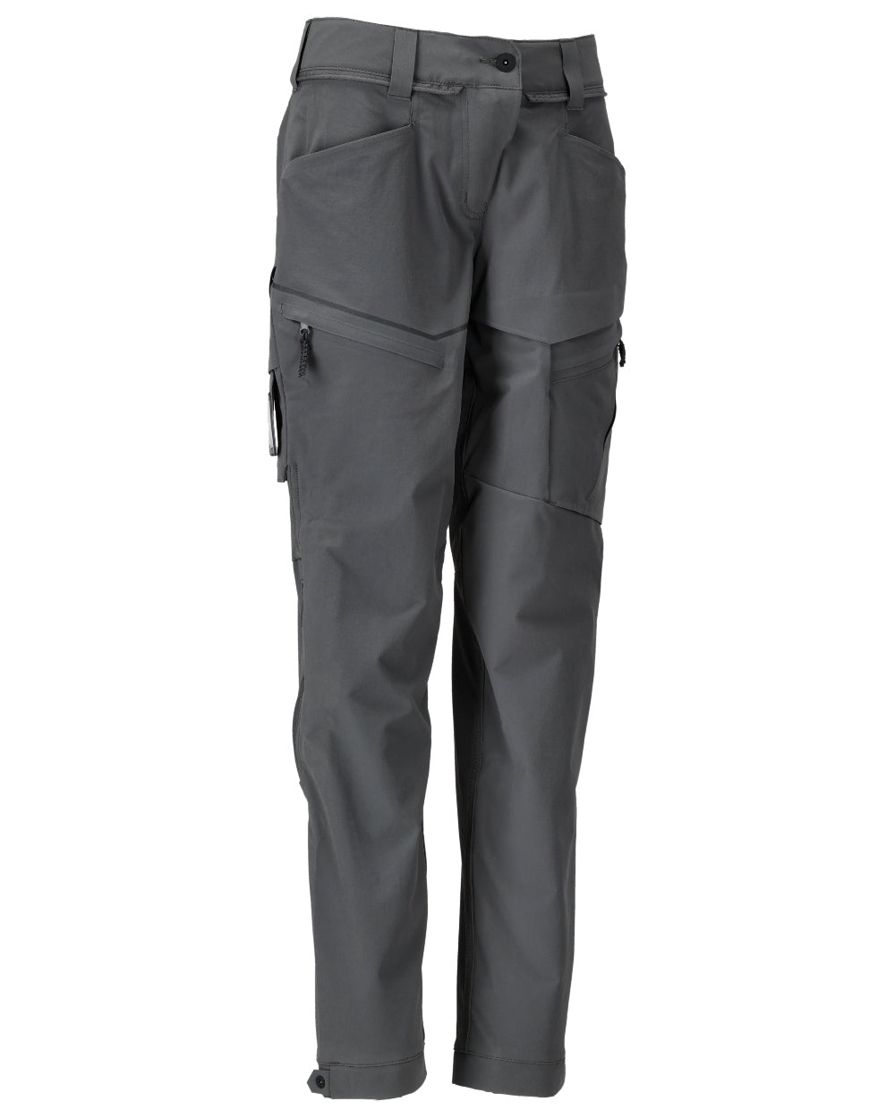 Stone Grey Coloured Mascot Workwear Womens Customized Functional Trousers on white background 