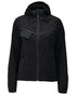 Black Coloured Mascot Workwear Womens Customized Lightweight Jacket on white background 