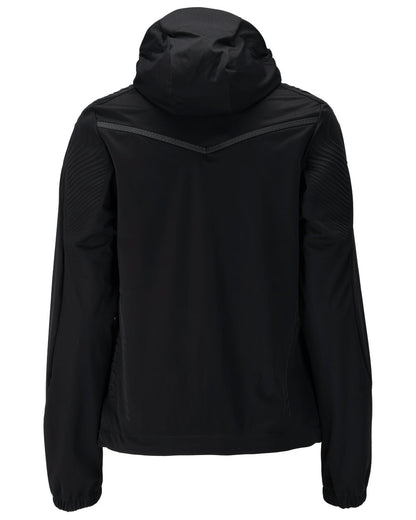 Black Coloured Mascot Workwear Womens Customized Lightweight Jacket on white background 
