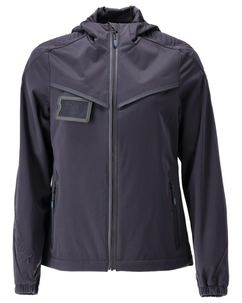 Dark Navy Coloured Mascot Workwear Womens Customized Lightweight Jacket on white background 