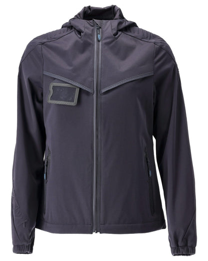 Dark Navy Coloured Mascot Workwear Womens Customized Lightweight Jacket on white background 