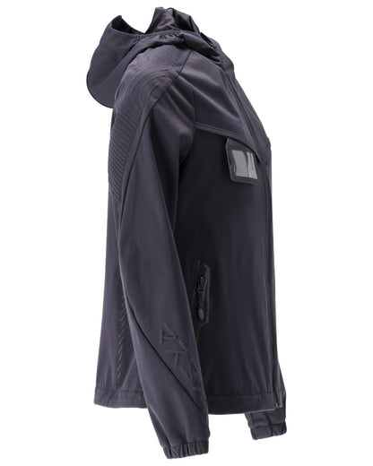 Dark Navy Coloured Mascot Workwear Womens Customized Lightweight Jacket on white background 