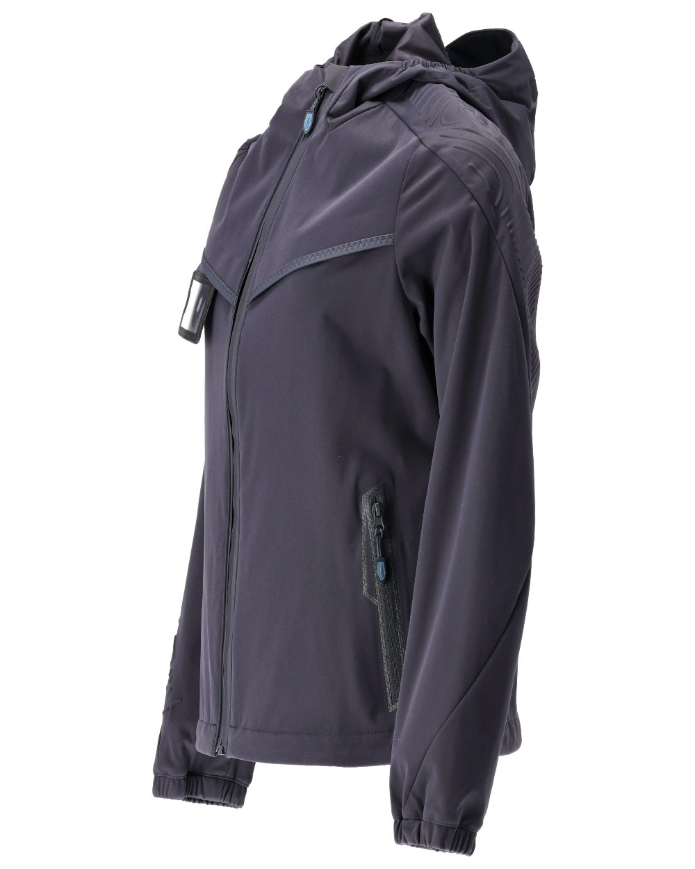Dark Navy Coloured Mascot Workwear Womens Customized Lightweight Jacket on white background 