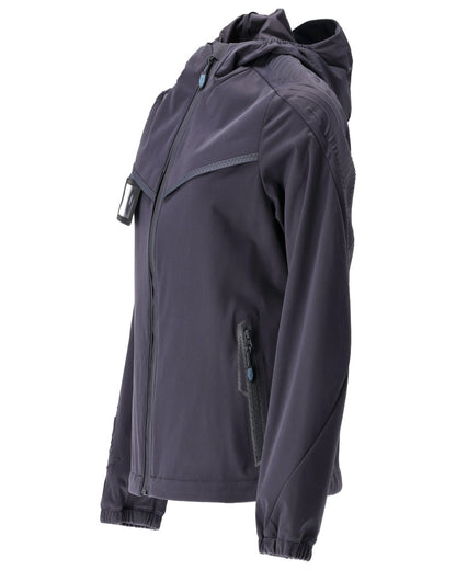 Dark Navy Coloured Mascot Workwear Womens Customized Lightweight Jacket on white background 
