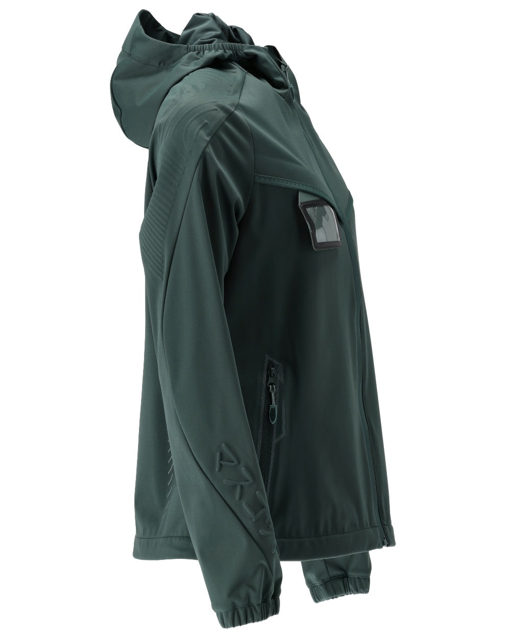 Forest Green Coloured Mascot Workwear Womens Customized Lightweight Jacket on white background 