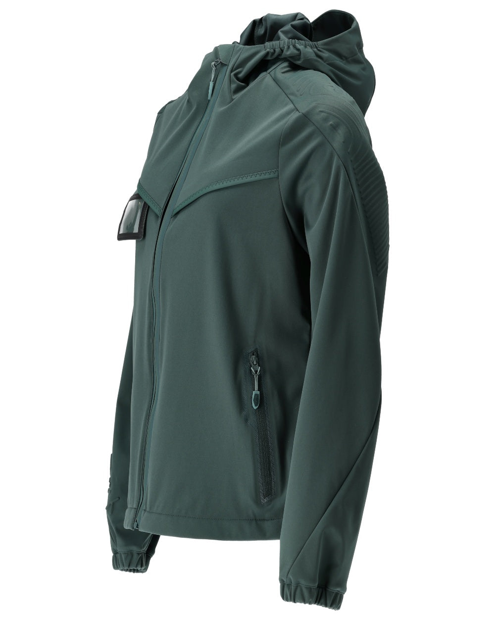 Forest Green Coloured Mascot Workwear Womens Customized Lightweight Jacket on white background 