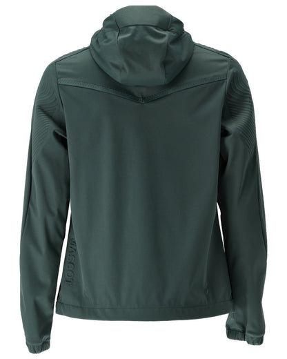 Forest Green Coloured Mascot Workwear Womens Customized Lightweight Jacket on white background 