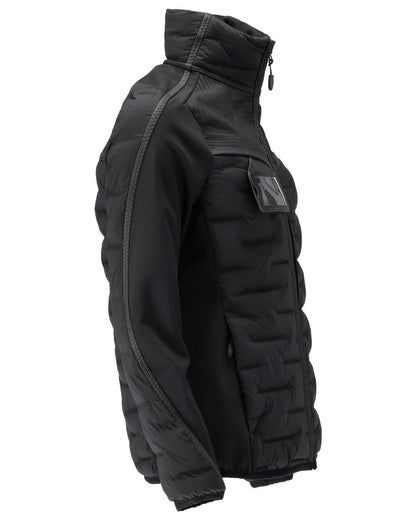 Black Coloured Mascot Workwear Womens Customized Lightweight Lining Jacket on white background 