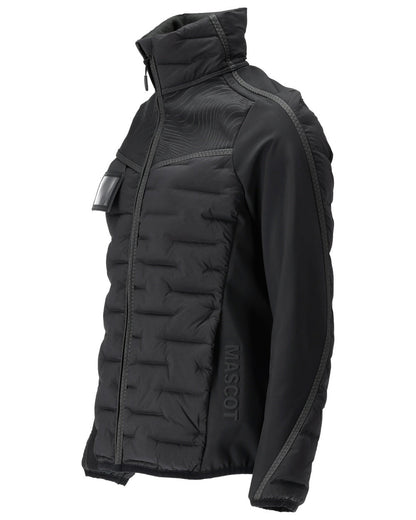 Black Coloured Mascot Workwear Womens Customized Lightweight Lining Jacket on white background 