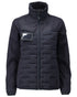 Dark Navy Coloured Mascot Workwear Womens Customized Lightweight Lining Jacket on white background 