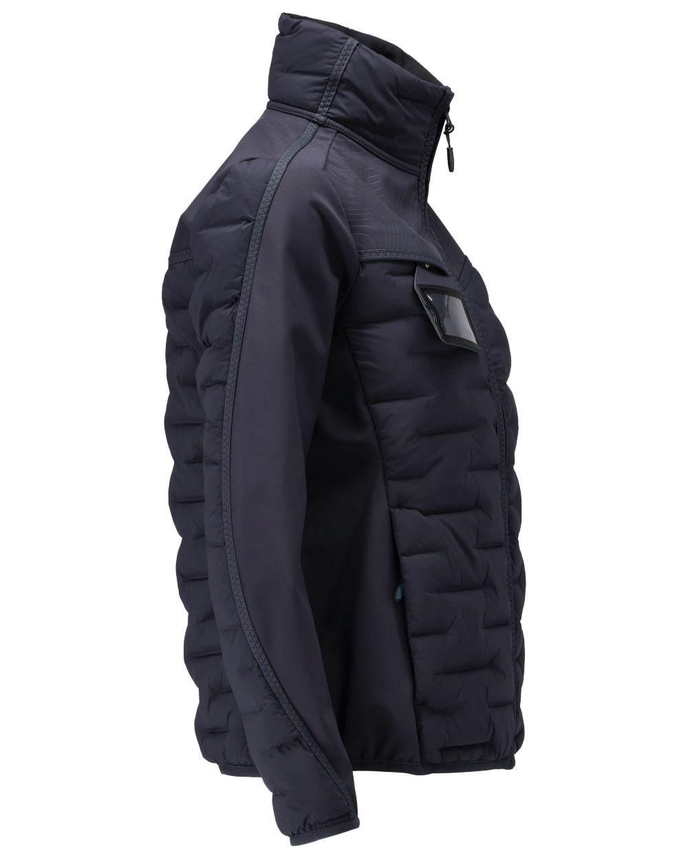 Dark Navy Coloured Mascot Workwear Womens Customized Lightweight Lining Jacket on white background 