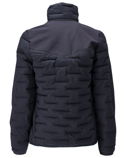 Dark Navy Coloured Mascot Workwear Womens Customized Lightweight Lining Jacket on white background 