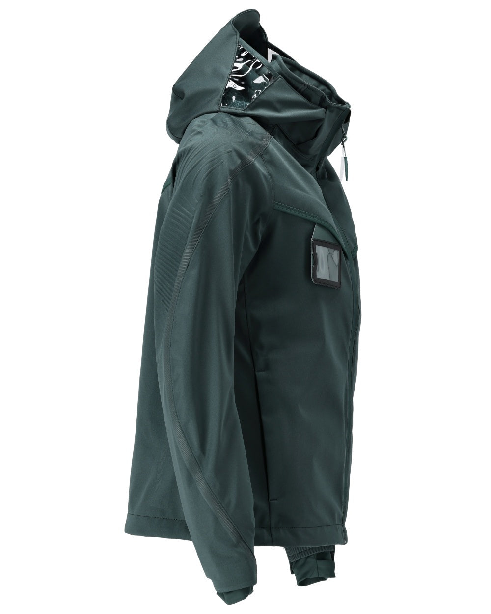 Forest Green Coloured Mascot Workwear Womens Customized Outer Shell Jacket on white background 