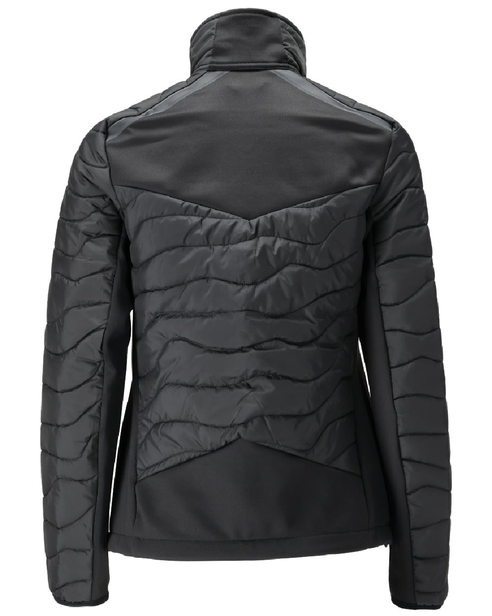 Black Coloured Mascot Workwear Womens Customized Thermal Jacket on white background 