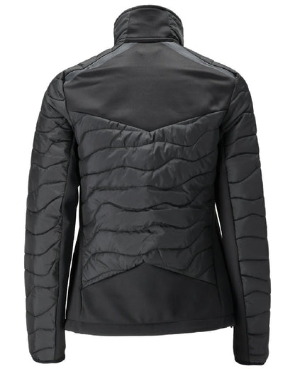 Black Coloured Mascot Workwear Womens Customized Thermal Jacket on white background 