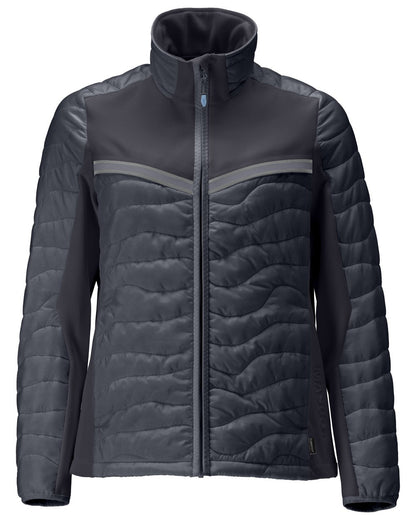 Dark Navy Coloured Mascot Workwear Womens Customized Thermal Jacket on white background 