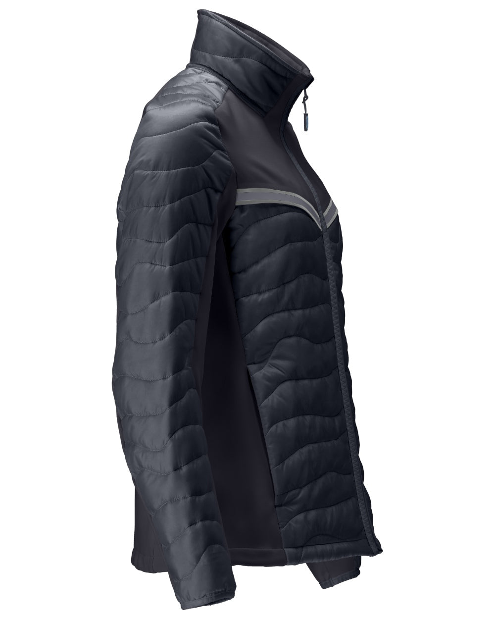 Dark Navy Coloured Mascot Workwear Womens Customized Thermal Jacket on white background 