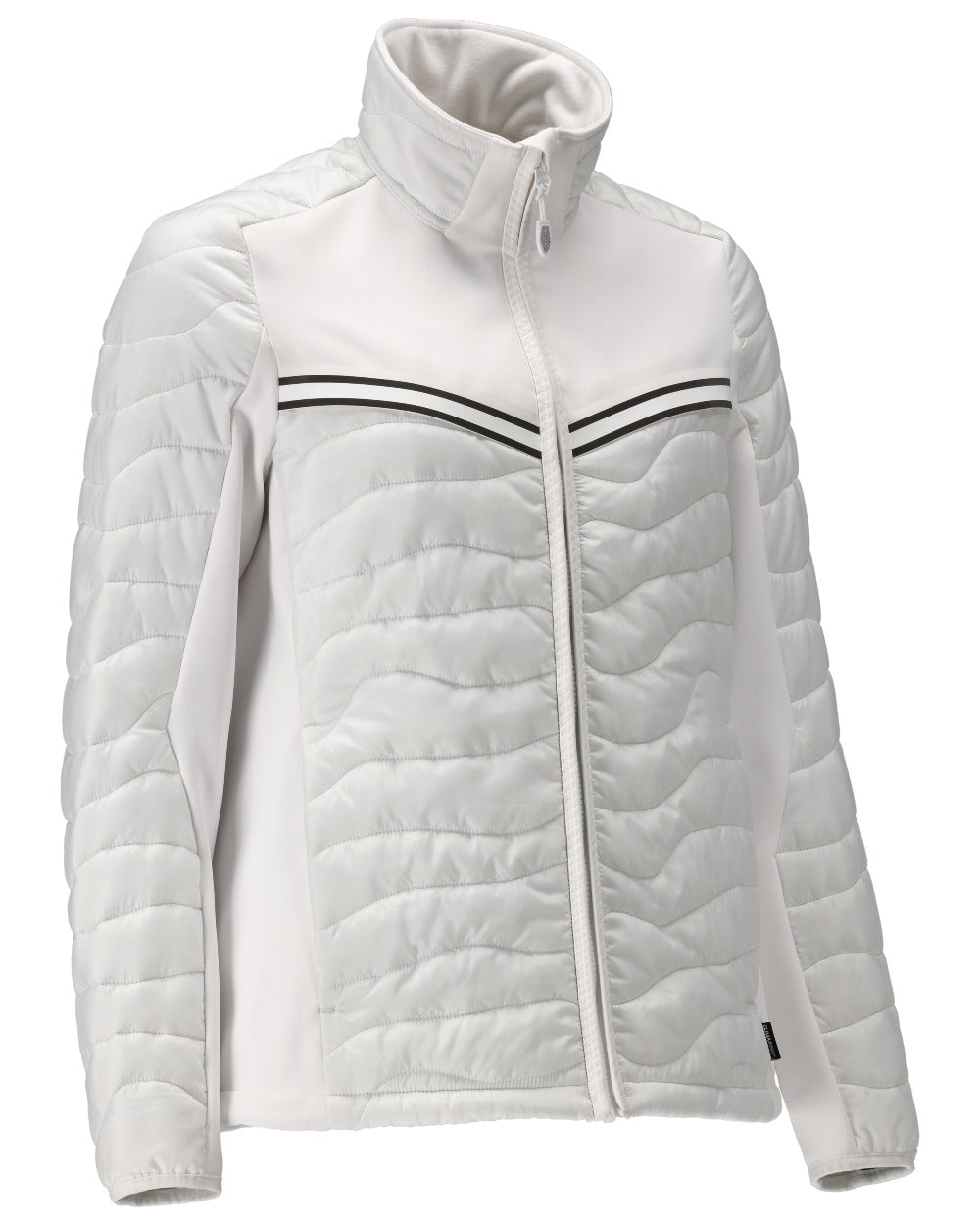 White Coloured Mascot Workwear Womens Customized Thermal Jacket on white background 