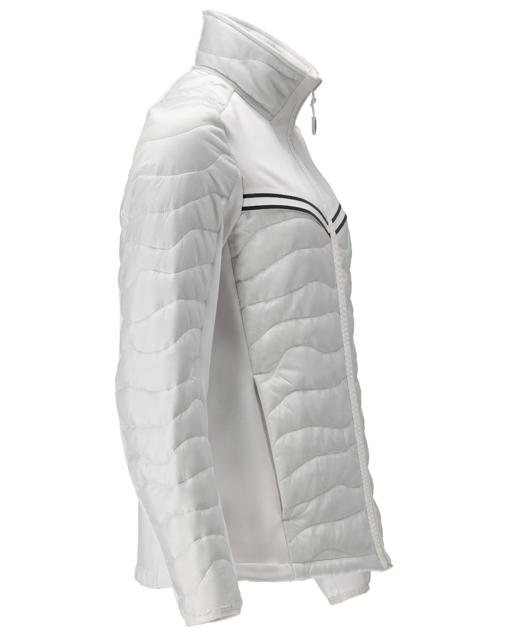 White Coloured Mascot Workwear Womens Customized Thermal Jacket on white background 