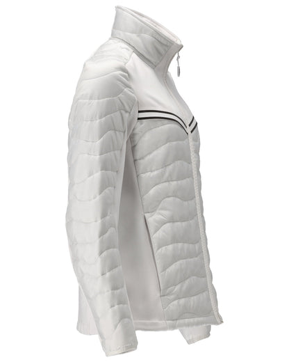 White Coloured Mascot Workwear Womens Customized Thermal Jacket on white background 