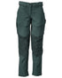 Forest Green Coloured Mascot Workwear Womens Customized Trousers With Kneepad Pockets on white background 
