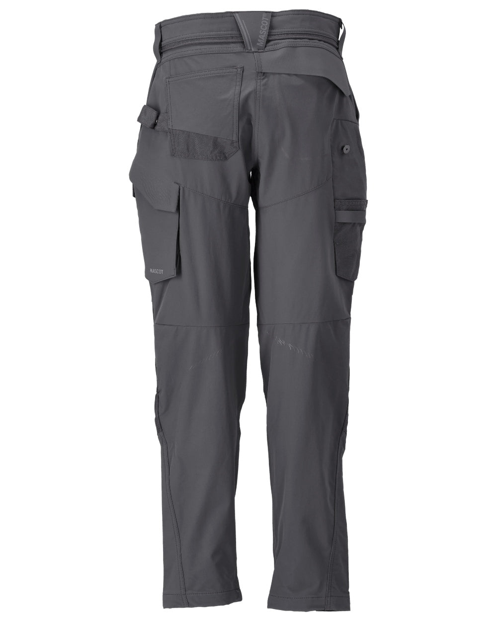 Stone Grey Coloured Mascot Workwear Womens Customized Trousers With Kneepad Pockets on white background 