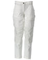 White Coloured Mascot Workwear Womens Customized Trousers With Kneepad Pockets on white background 