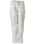 White Coloured Mascot Workwear Womens Customized Water Repellent Trousers With Kneepad Pockets on white background 
