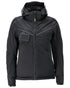 Black Coloured Mascot Workwear Womens Customized Waterproof Winter Jacket on white background 
