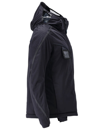 Dark Navy Coloured Mascot Workwear Womens Customized Waterproof Winter Jacket on white background 