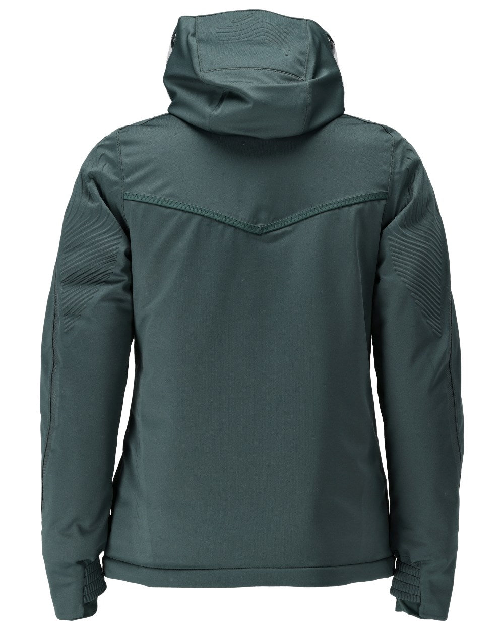 Forest Green Coloured Mascot Workwear Womens Customized Waterproof Winter Jacket on white background 