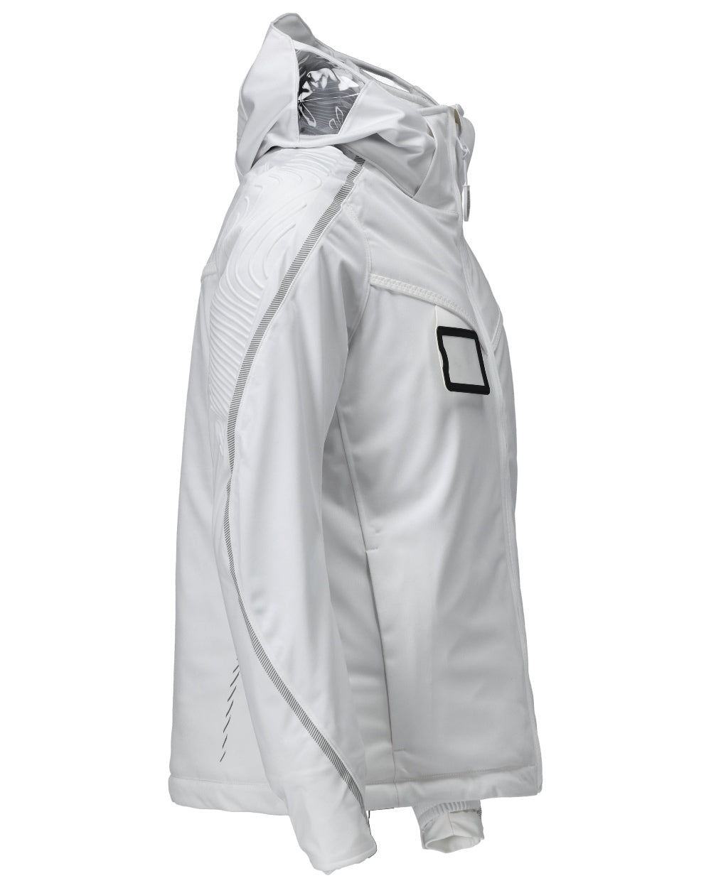 White Coloured Mascot Workwear Womens Customized Waterproof Winter Jacket on white background 