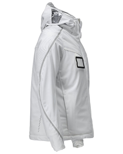 White Coloured Mascot Workwear Womens Customized Waterproof Winter Jacket on white background 