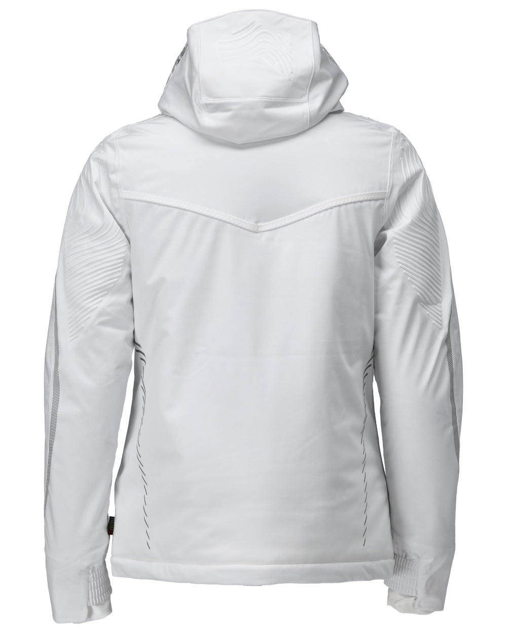 White Coloured Mascot Workwear Womens Customized Waterproof Winter Jacket on white background 