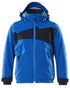 Azure Blue Dark Navy coloured Mascot Workwear Accelerate Childrens Winter Jacket on white background 